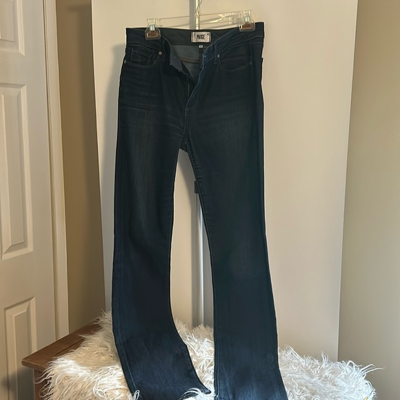Top design, Hoxton Straight  dark wash jeans by PAIGE of Los Angeles size 30 - Picture 2 of 10